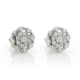 Fancy Diamond Stud Earrings with marquise cut diamonds